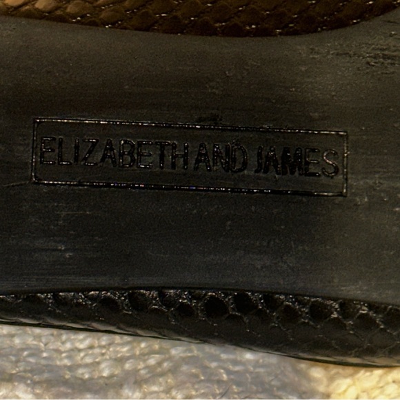 UEC Elizabeth And James Black Python Mule sz 7.5 - Picture 9 of 12